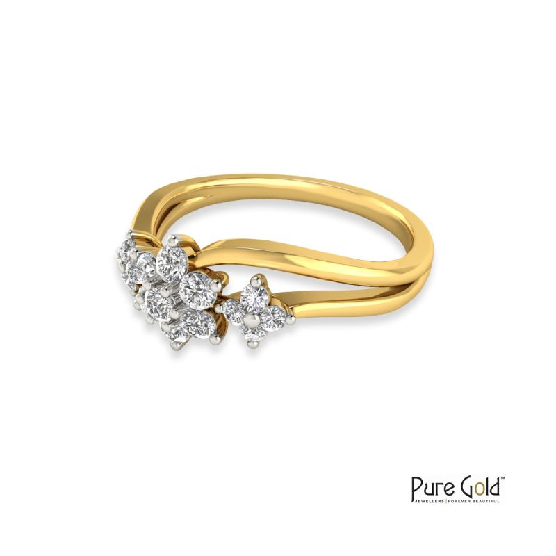 Trio Floral Delight Diamond Ring - PGRNG26453