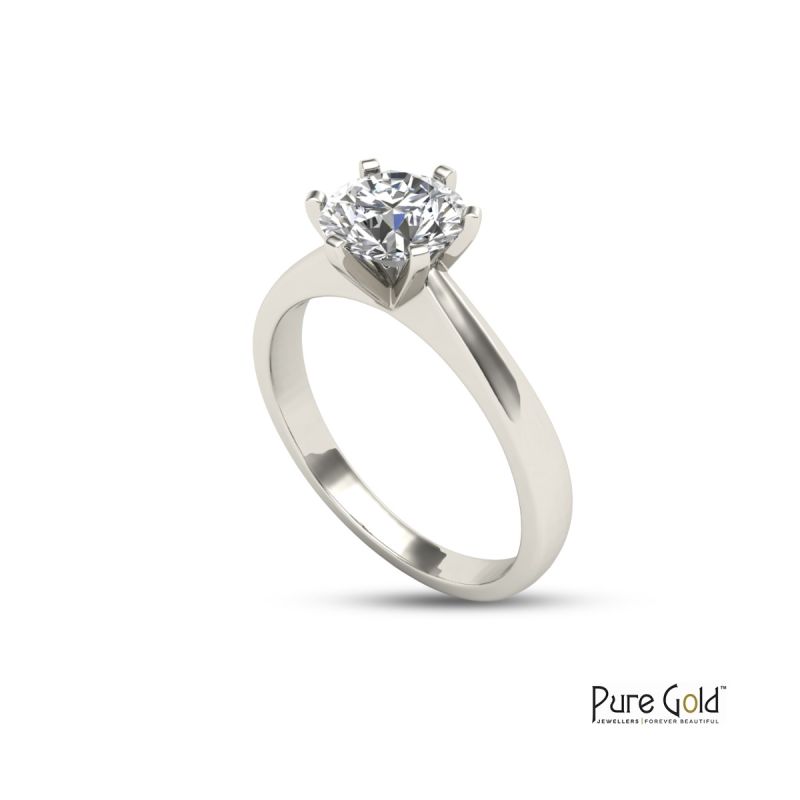 Handmade Sparkle 1.0 CTS Ring 18 Karat