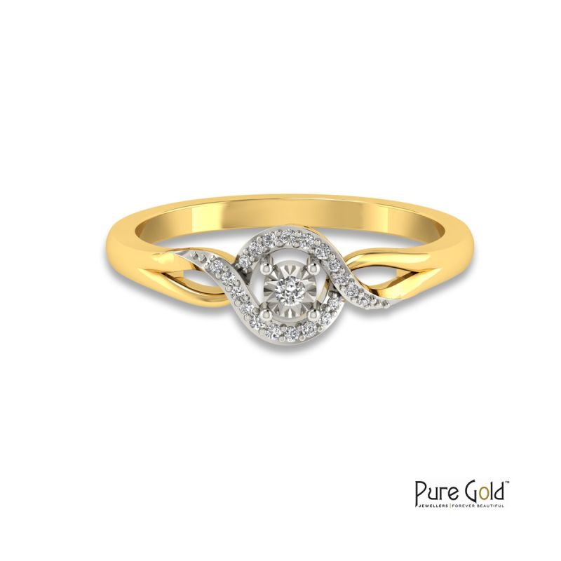 Twenty-One Diamond Halo Ring (18k and 0.05CTS)