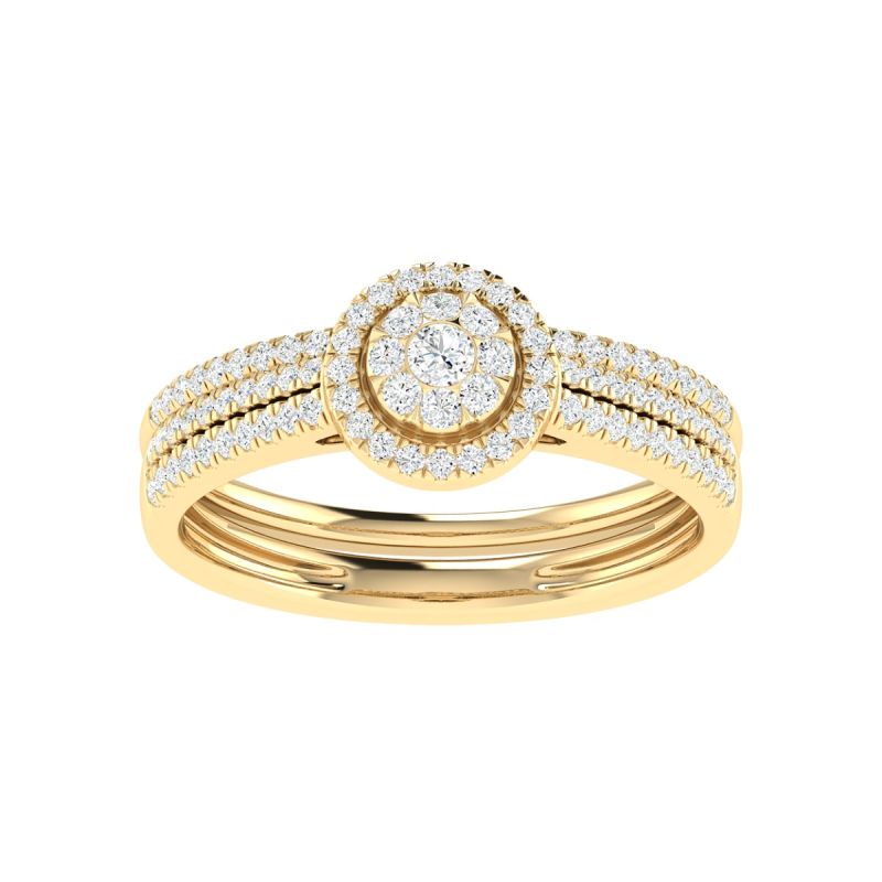 18K Gold Classic Grace Ring with Diamonds