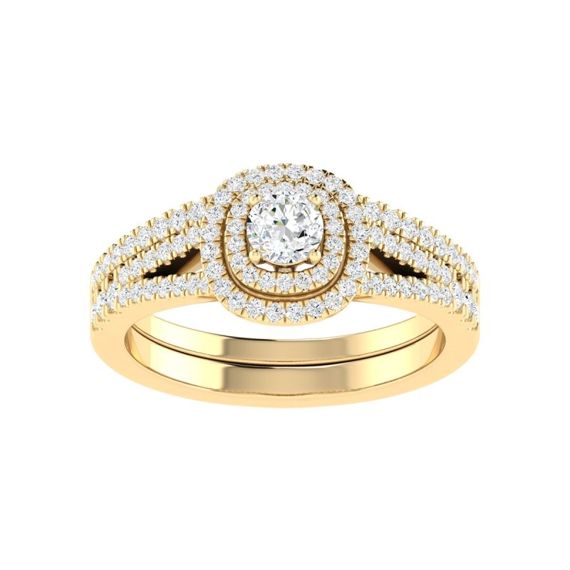 18K Gold Cherished Vow Ring with Diamonds