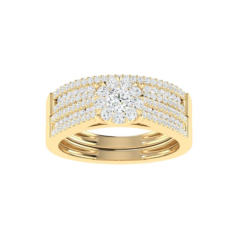 18K Gold Eternal Promise Ring with Diamonds