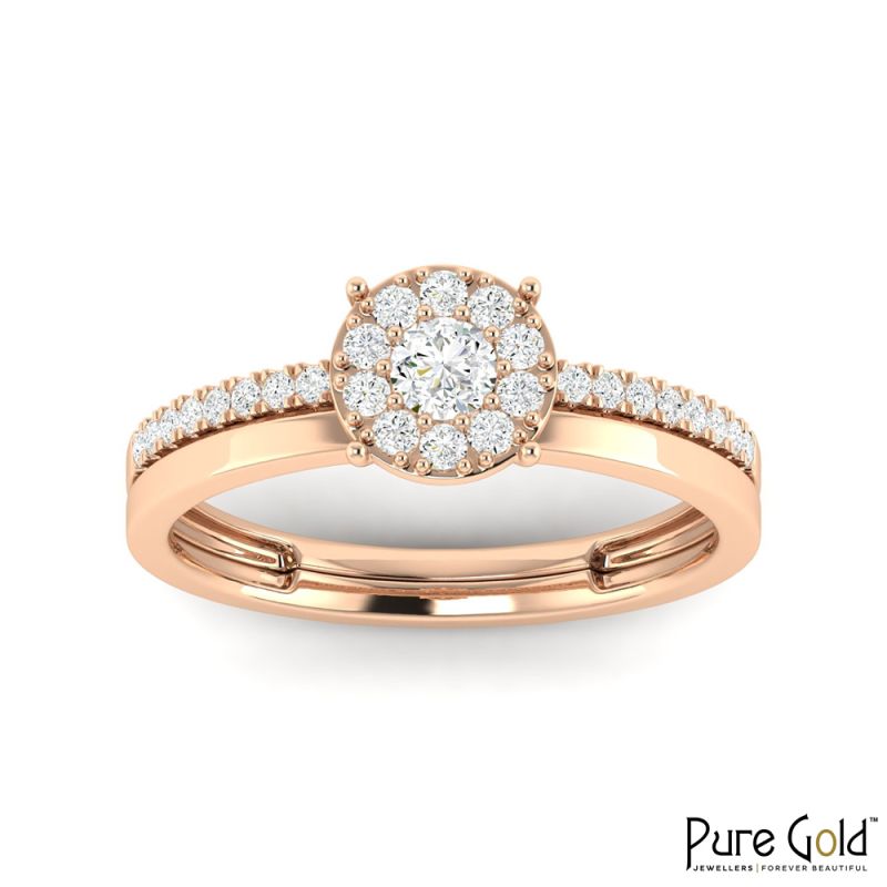 18K Gold Imperial Stone Ring with Diamonds