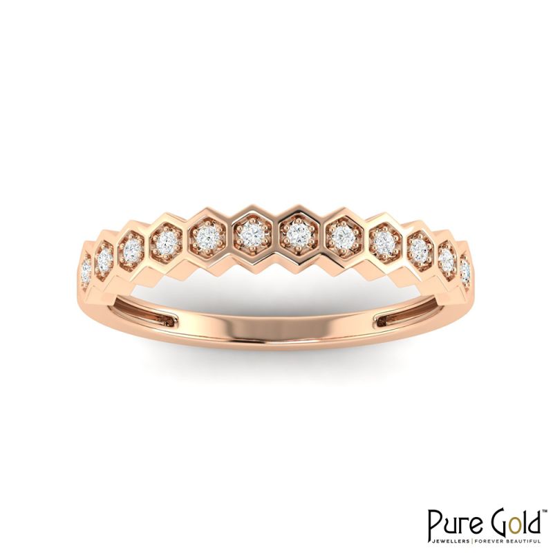 18K Gold Eminent Crest Ring with Diamonds