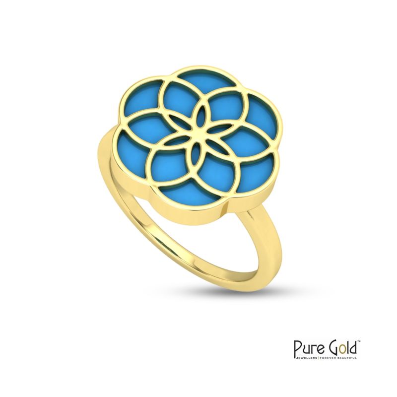 18 Karat Gold Luciana Turquoise Ring