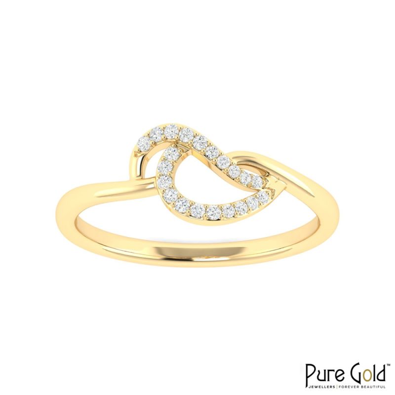 18 Karat Gold Majestic Droplets Ring with Diamonds