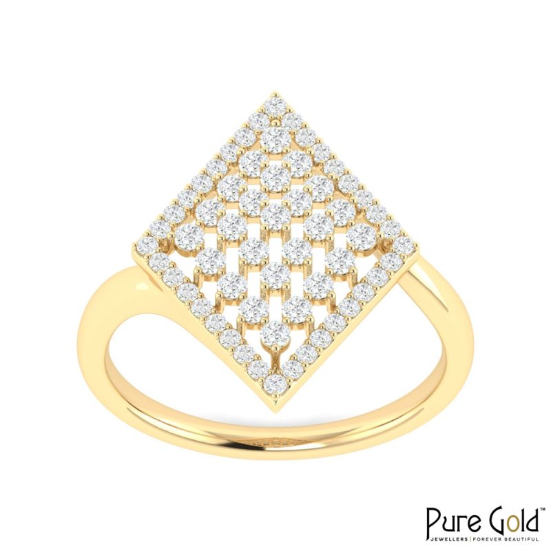 18 Karat Gold Mirage Ring with Diamonds