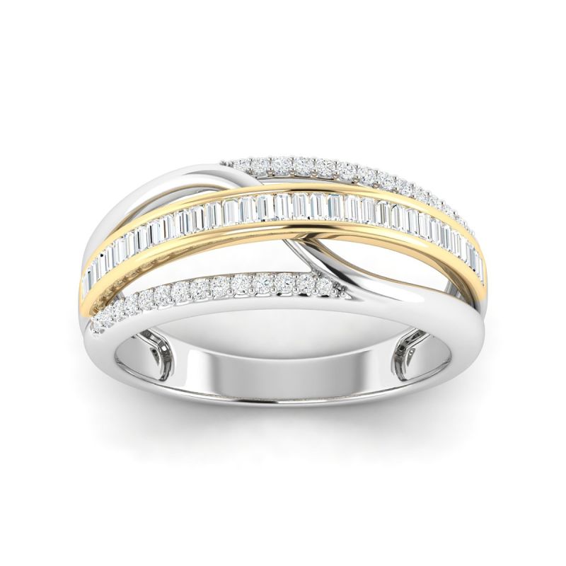 18K Gold Ivy Knot Ring with Diamonds