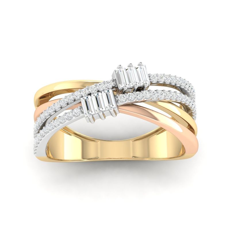 18K Gold Chérie Knot Ring with Diamonds