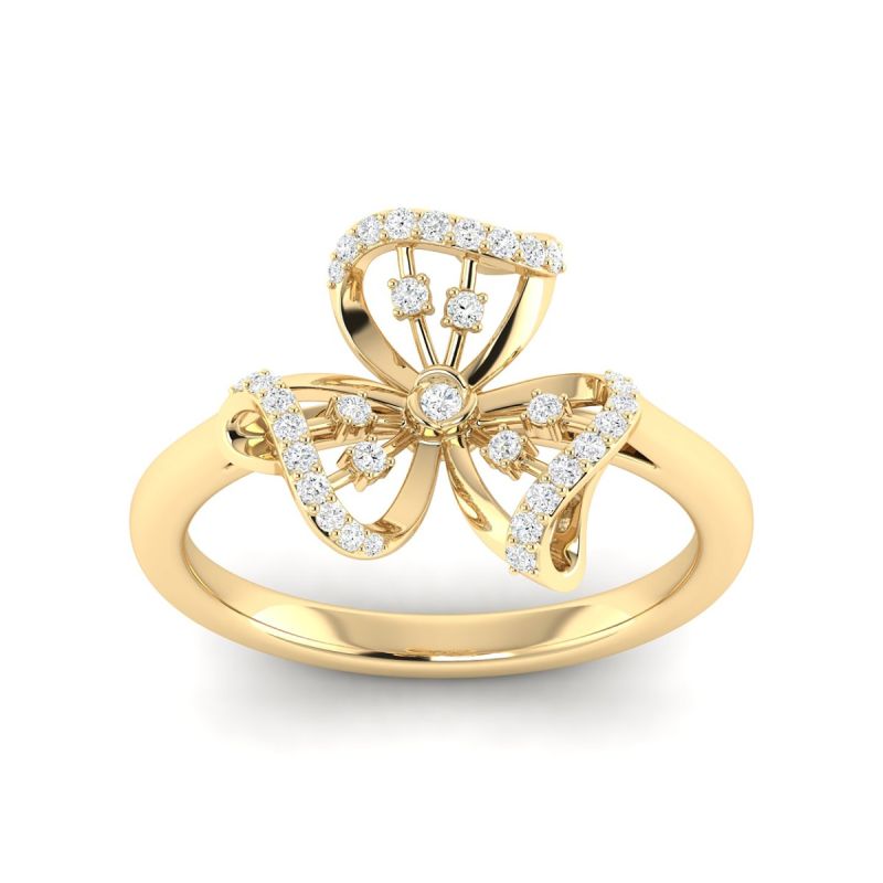 18k Gold Petal Symphony Ring with Diamonds