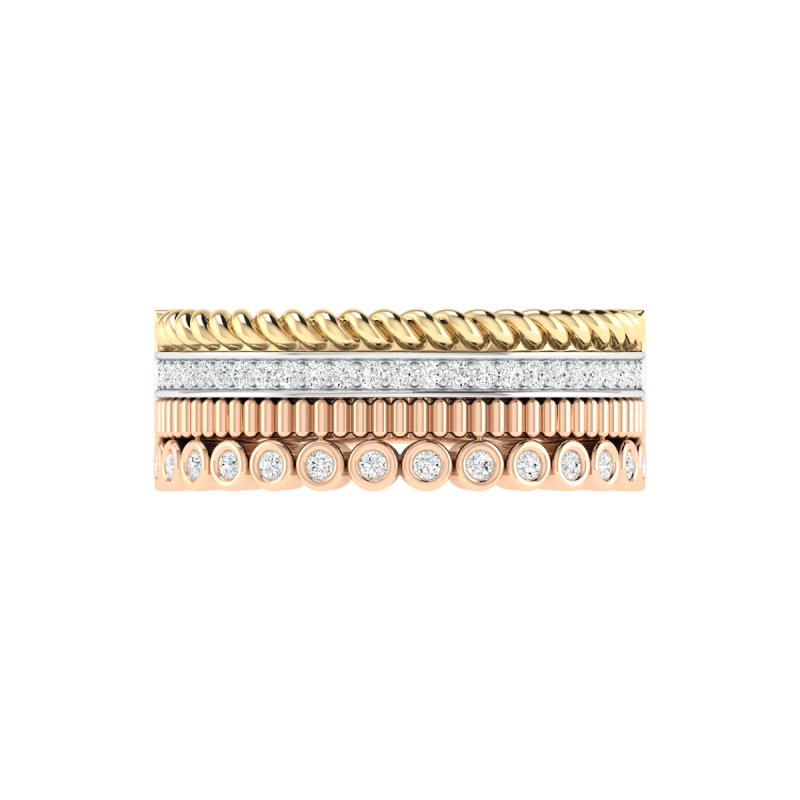 18K Gold Ornate Ring with Diamonds