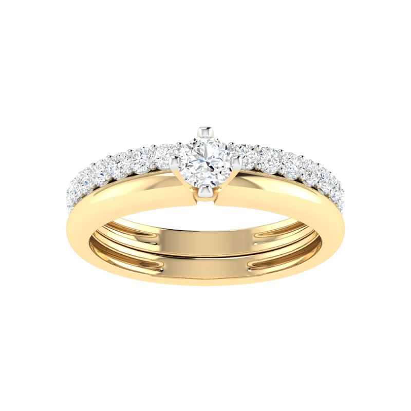 18K Gold True Unity Ring with Diamonds