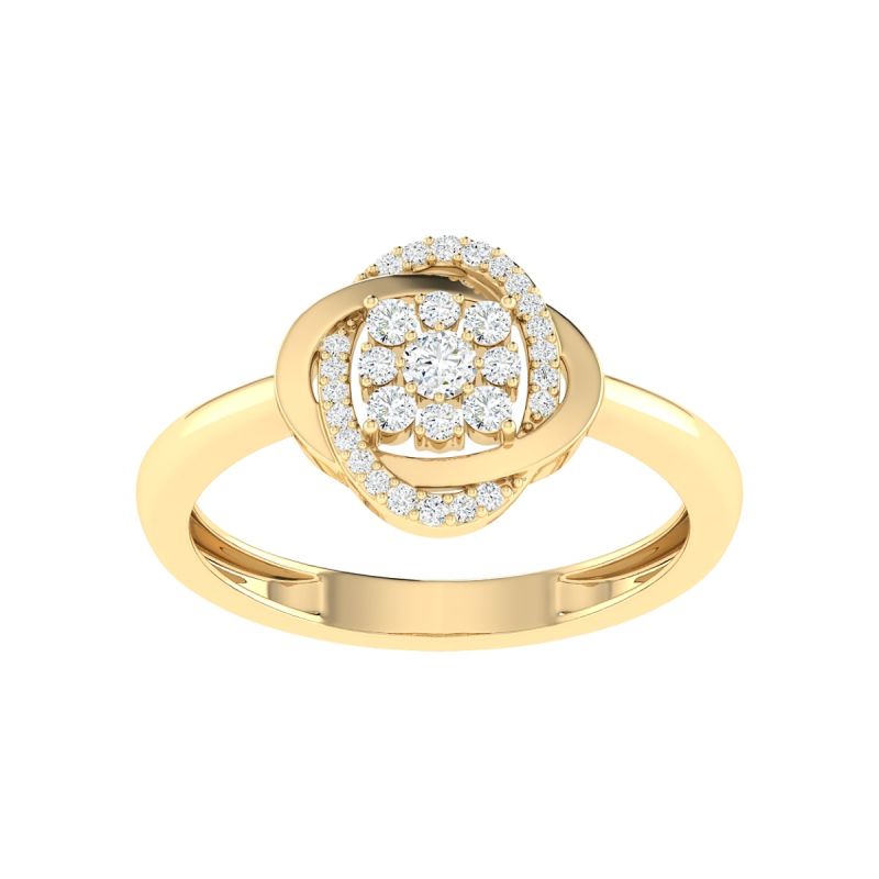 18K Gold Golden Dew Ring with Diamonds