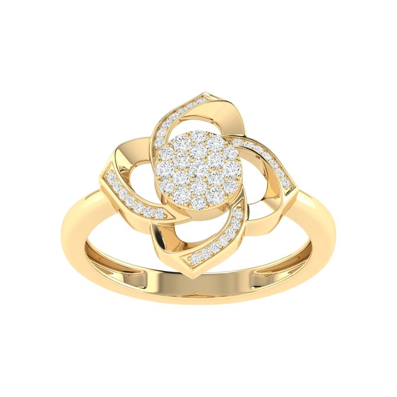 18K Gold Violet Ring with Diamonds