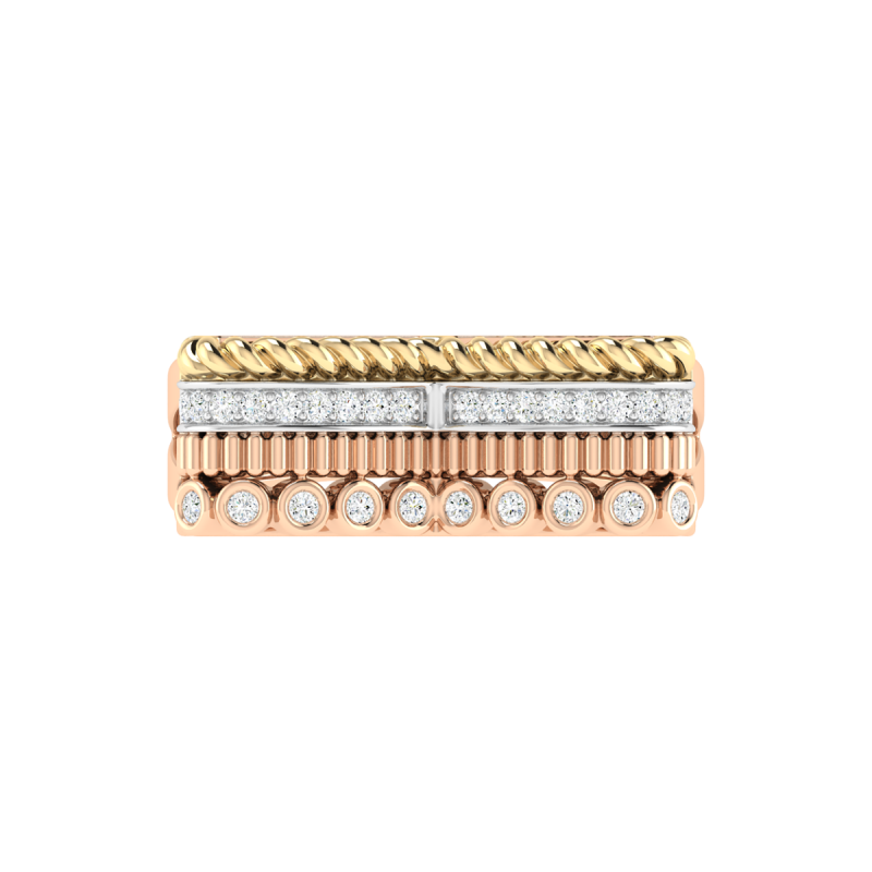 18K Gold Heritage Ring with Diamonds