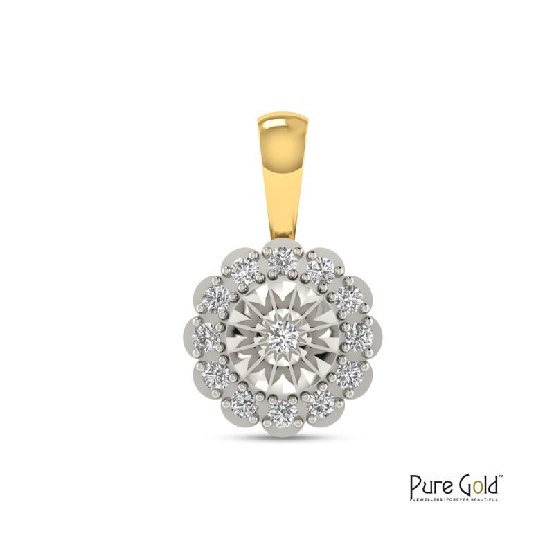 Pure Sparkle Floral Diamond Pendant- PGSLG27241