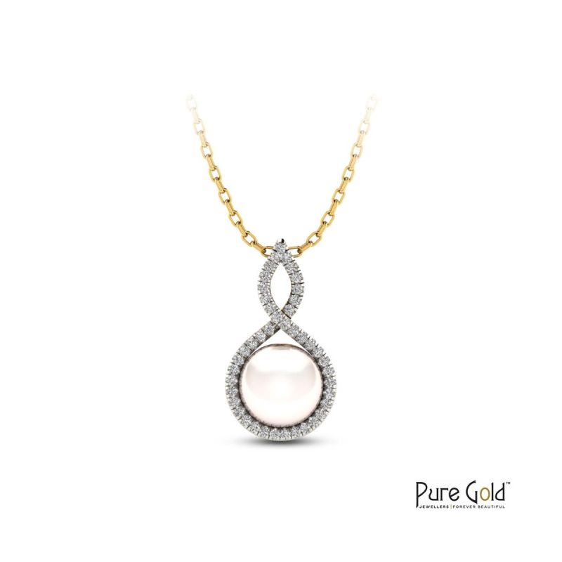Infinity Pearl Diamond Pendant - PGSLG28567