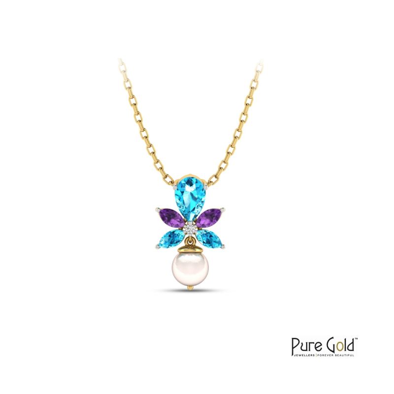 Serene Spectrum Pendant (18k and 0.01 CTS)