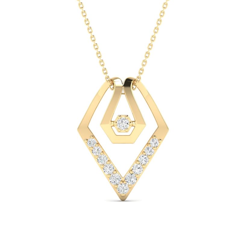 18k Gold Eternal Vine Pendant with Diamonds