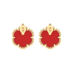 18K Gold Scarlet Petal Earrings