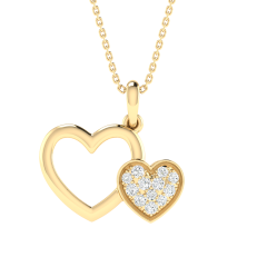 18k Gold Pure Bond Pendant with Diamonds