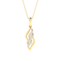 18 Karat Gold Celestial Aura Diamond Pendant with Chain