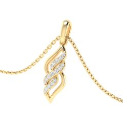 18 Karat Gold Celestial Aura Diamond Pendant with Chain