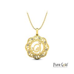 Mother's Day Pendant 0.06 CTS 18 Karat
