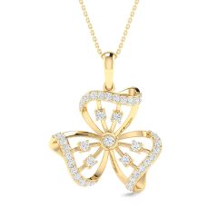 18k Gold Petal Symphony Pendant with Diamonds