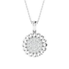 18K Gold Aura Diamond Pendant with Chain