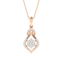 18K Gold Eterna Diamond Pendant with Chain