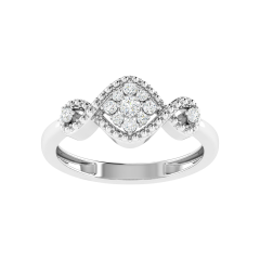 18K Gold Twirl Ring with Diamonds