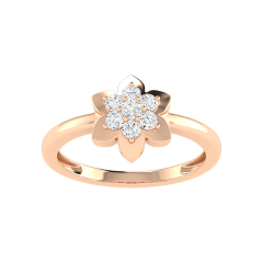 18K Gold Iris Ring with Diamonds