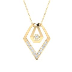 18k Gold Eternal Vine Pendant with Diamonds