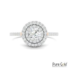 18K Gold Celestial Spark Ring with Diamonds