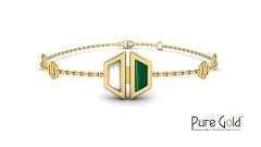 Luciana Hexa Bracelet with Malachite and MOP - PGBRG34889