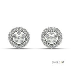 18 Karat Gold Pure Sparkle Star Stud Earrings - PGERG32340