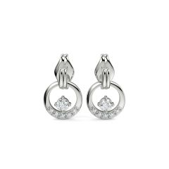18 Karat Gold Round Diamond Earrings - PGERG32375