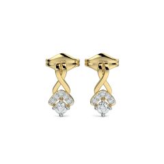 18 Karat Gold Elegant Diamond Earrings - PGERG32378