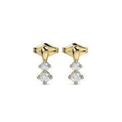 18 Karat Gold Dangle Diamond Earrings - PGERG32510