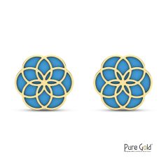 18 Karat Gold Luciana Turquoise Earrings - PGERG34596