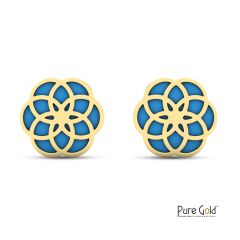 18 Karat Gold Luciana Turquoise Earrings - PGERG34600