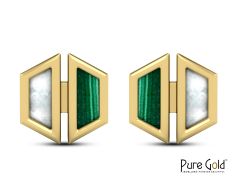 Luciana Hexa Earring with Malachite and MOP - PGERG34889