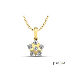 18 Karat Gold Pure Sparkle Star Pendant - PGPNG32343