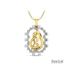 18 Karat Gold Arabic Mothers Day Pendant 2023 - PGPNG34023