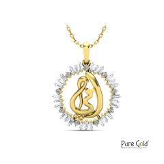 18 Karat Gold Arabic Mothers Day Pendant 2023 - PGPNG34024