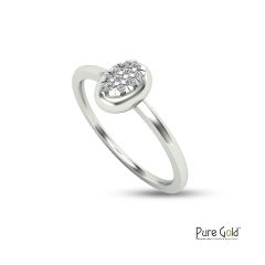 18 Karat Gold Pure Sparkle Diamond Pebble Ring - PGRNG32339