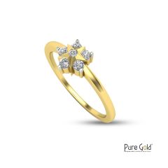 18 Karat Gold Pure Sparkle Star Ring - PGRNG32343
