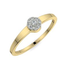 18 Karat Gold Pure Sparkle Diamond Cluster Ring - PGRNG32515