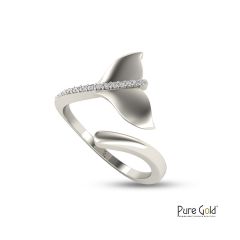 18 Karat Gold Aqua Tail Diamond Ring - PGRNG33184